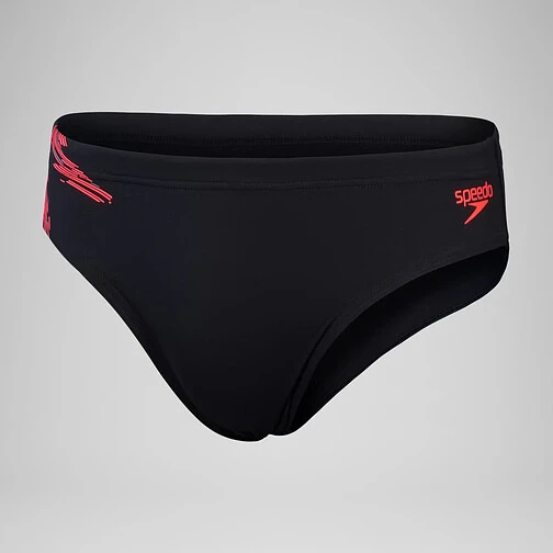 Speedo Плавки Tech Panel 7cm Brief Black/Red