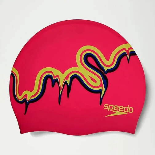 Speedo Шапочка для плавания Junior Printed Silicone Cap pink/blue
