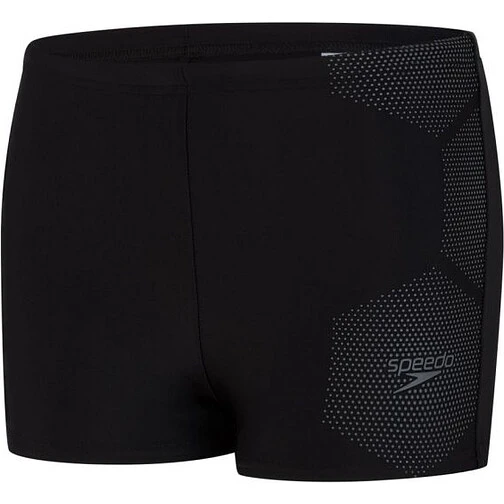 Speedo Плавки боксеры Hexagonal Tech Aquashort Junior Black/Grey