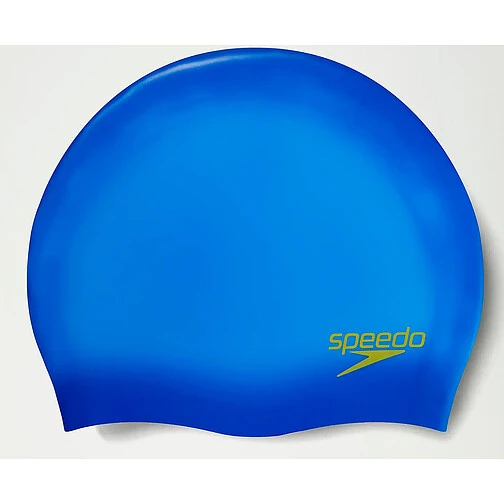 Speedo Шапочка для плавания Plain Moulded Silicone Cap JR blue