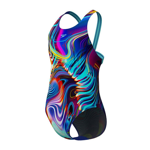 Speedo Купальник детский Girls' Digital Allover Leaderback Swimsuit Arctic Glass