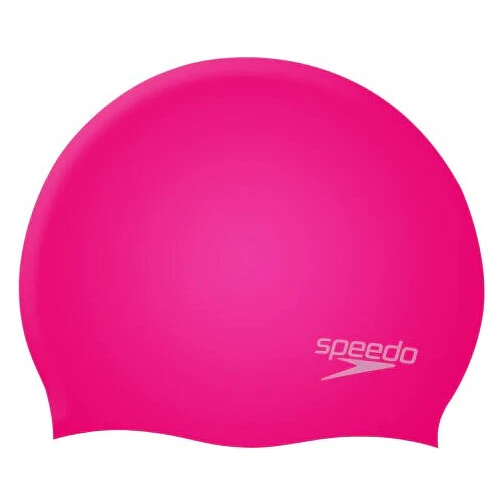 Speedo Шапочка для плавания Plain Moulded Silicone Cap JR pink/pink