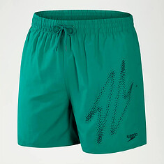 Speedo Шорты для плавания Hyper Boom Logo 16" Swim Shorts GREEN/BLACK