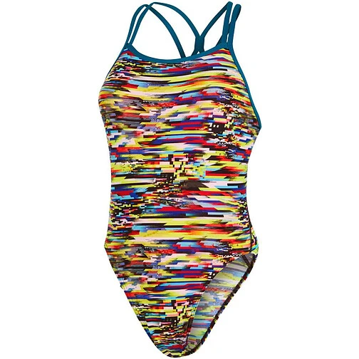 Speedo Купальник Digi Interference Allover Starback 1 Piece yellow/red