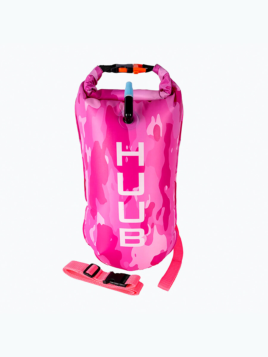 HUUB Буй опознавательный для плавания на открытой воде Safety Tow Float Pink Camo
