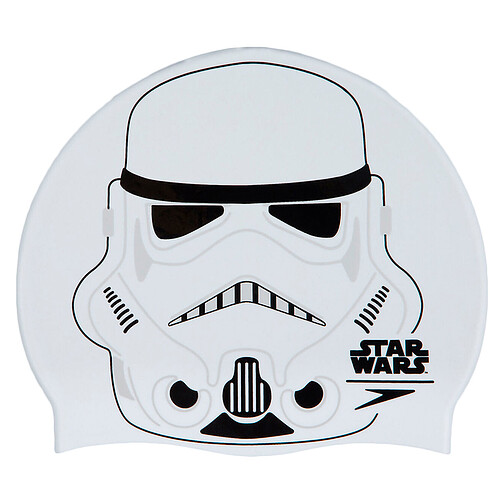 Speedo Шапочка для плавания Stormtrooper Slogan Cap JR white/grey
