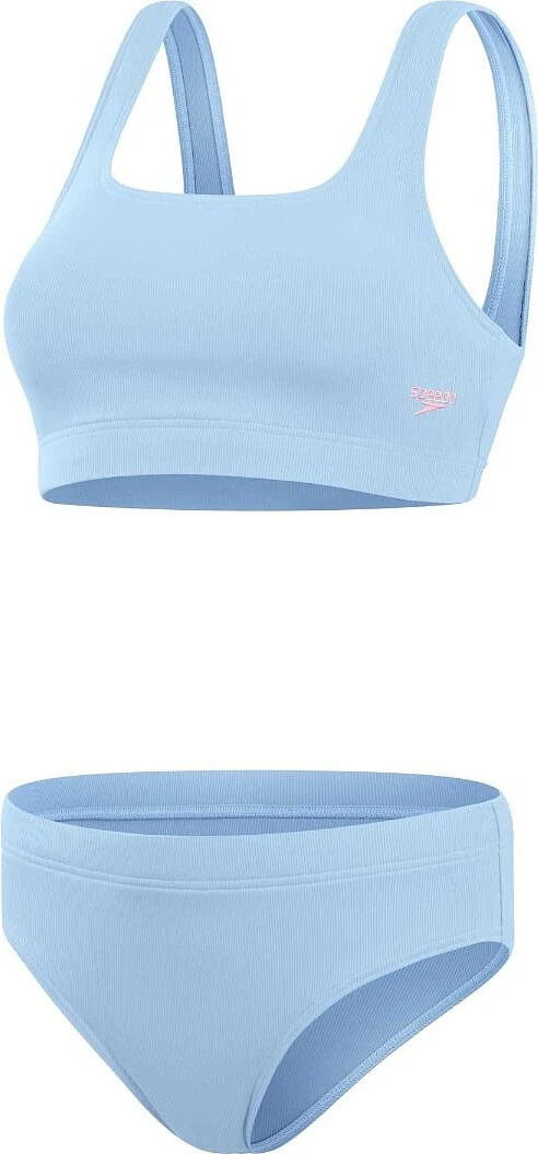 Speedo Раздельный купальник Textured Deep U-Back 2PC Blue