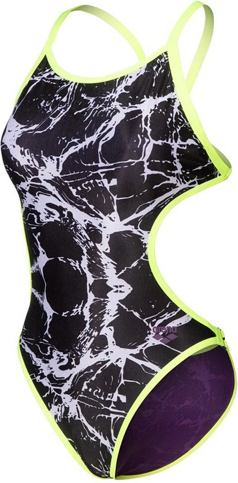 Arena Купальник спортивный ARENA HOOKED REVERSIBLE black multi-plum-artic lime