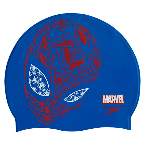 Speedo Шапочка для плавания Marvel Slogan Print Cap JR blue/red