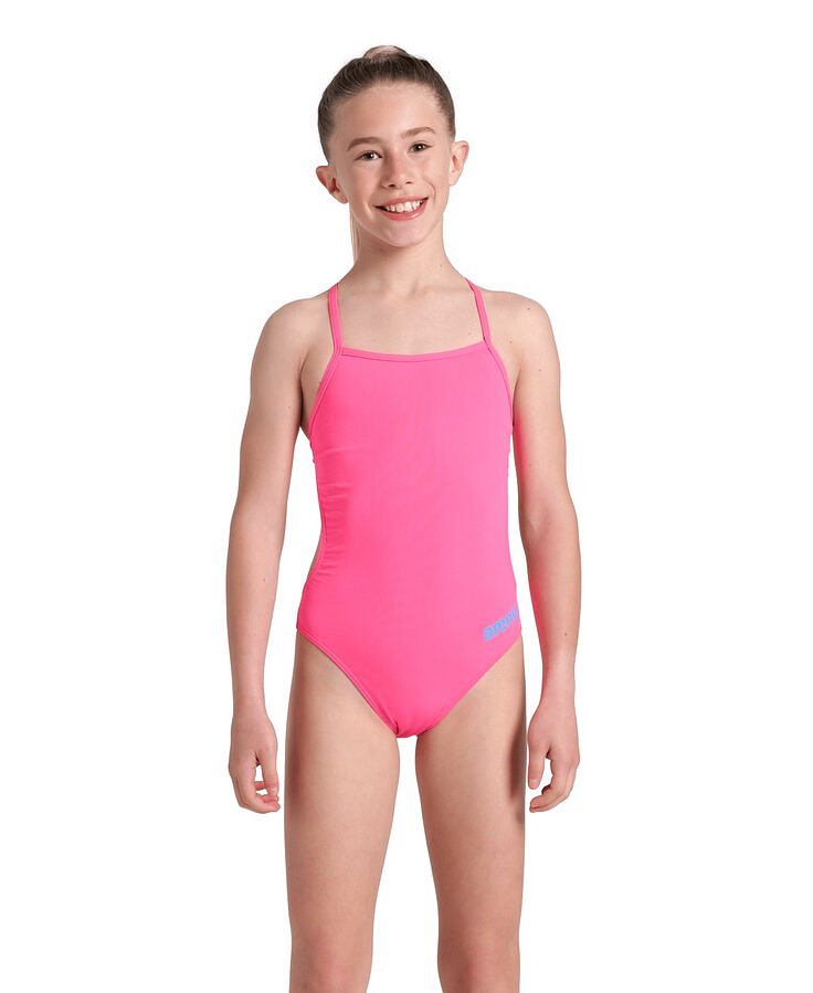 Arena Купальник TEAM CHALLENGE SOLID JR shocking pink-blue river