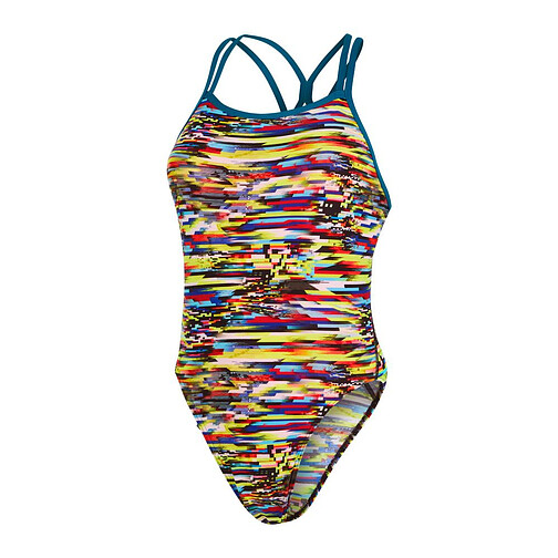 Speedo Купальник Digi Interference Allover Starback 1 Piece yellow/red