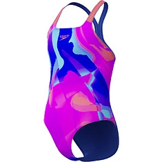 Speedo Купальник детский Girls Digital Allover Powerback Swimsuit Pink