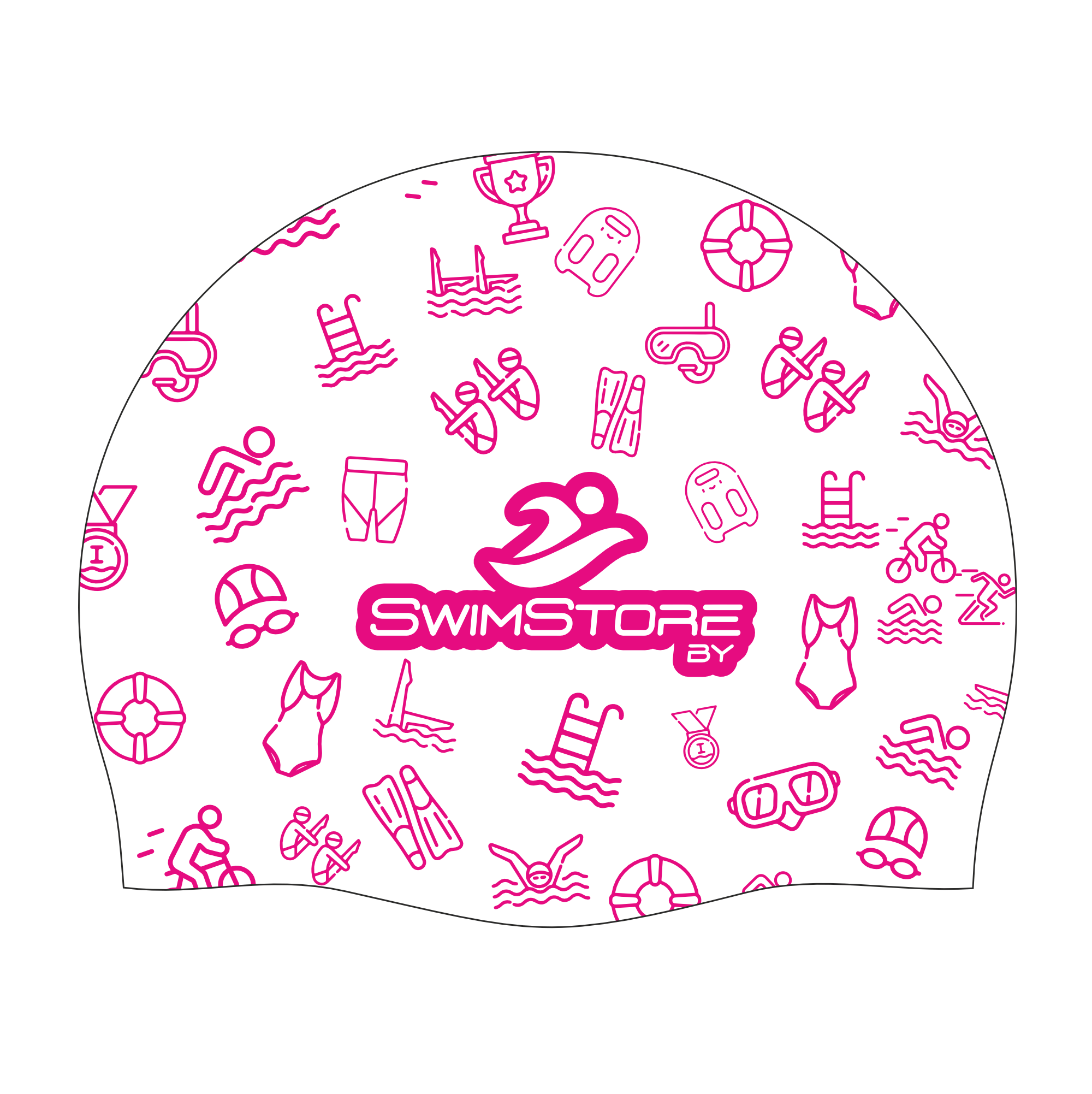 SwimStore Шапочка для плавания Aquatics white
