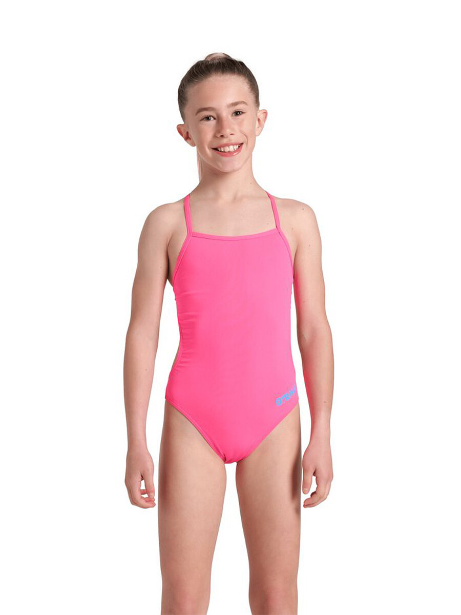 Arena Купальник спортивный TEAM CHALLENGE SOLID JR shocking pink-blue river