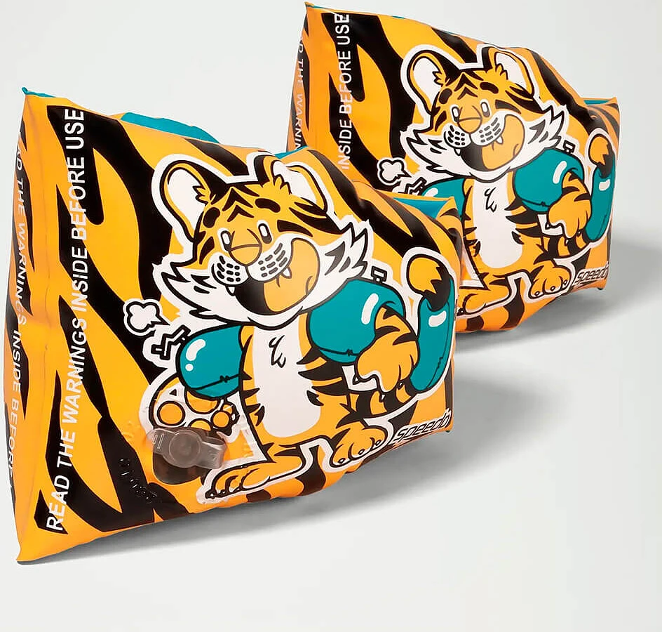 Speedo Нарукавники для плавания Learn to Swim Aanadi Bengali Tiger Cub Armbands orange/green