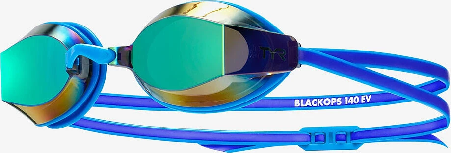 TYR Очки для плавания Women's Black Ops 140 EV Mirrored Racing Royal/Light Blue