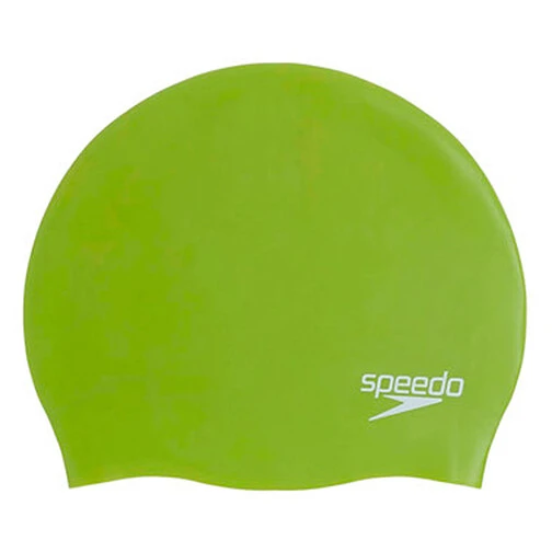 Speedo Шапочка для плавания Plain Moulded Silicone Cap green