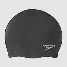 Speedo Шапочка для плавания Plain Moulded Silicone Cap Black