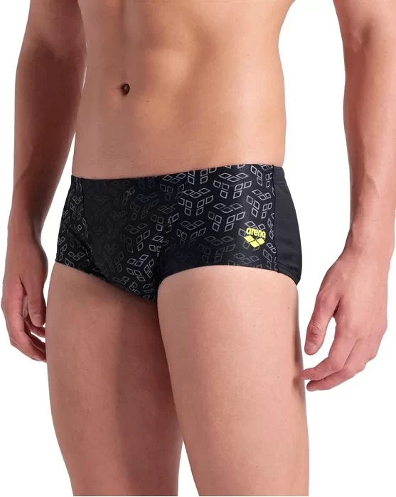 Arena Плавки MONOGRAM SWIM LOW WAIST SHORT Black Multi-Black