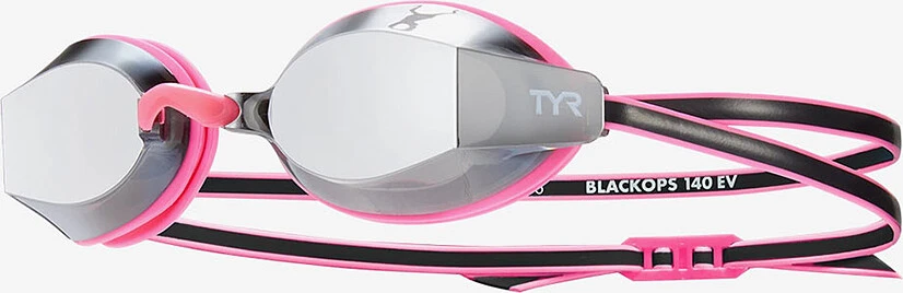 TYR Очки для плавания подростковые Youth Black Ops 140 EV Mirrored Racing silver/pink