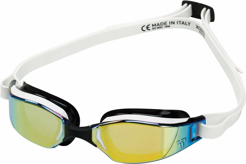 Phelps Очки для плавания XCEED Titanium Mirrored Gold-Black-White