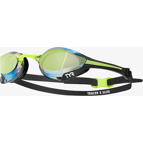 TYR Очки для плавания Tracer-X Elite Racing Mirrored Black/Lime