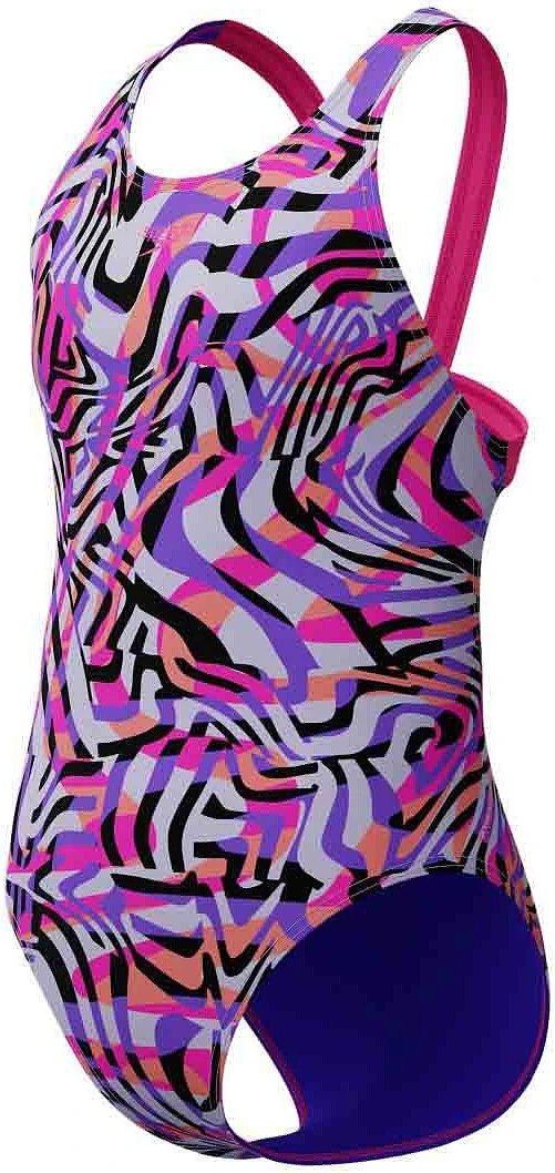 Speedo Купальник детский Girls Digital Allover Leaderback Swimsuit Pink