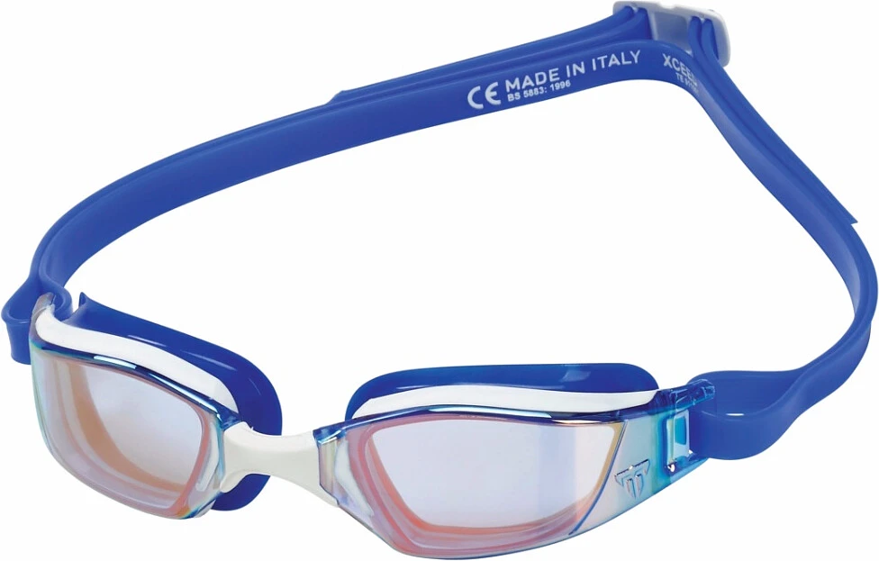Phelps Очки для плавания XCEED Titanium Mirrored Blue-White-Blue