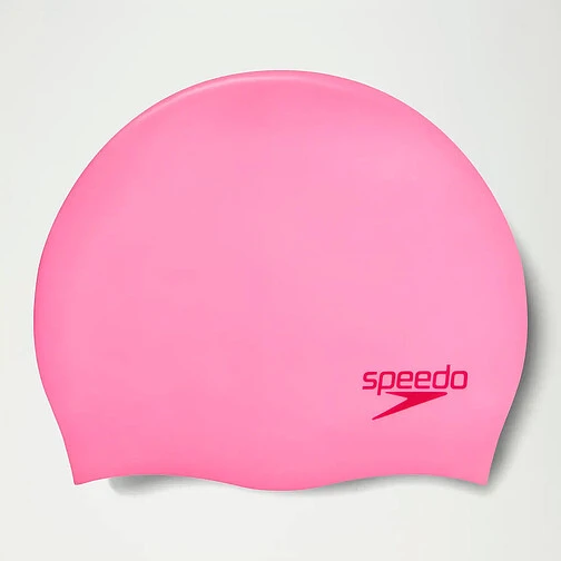 Speedo Шапочка для плавания Plain Moulded Silicone Cap JR pink