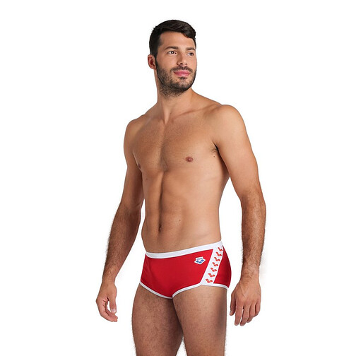 Arena Плавки спортивные ICONS SWIM LOW WAIST SHORT SOLID red-white
