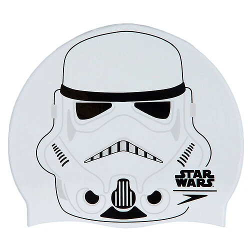 Speedo Шапочка для плавания Stormtrooper Slogan Cap JR white/grey