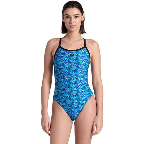 Arena Купальник POOLTILES CHALLENGE BACK black-blue multi