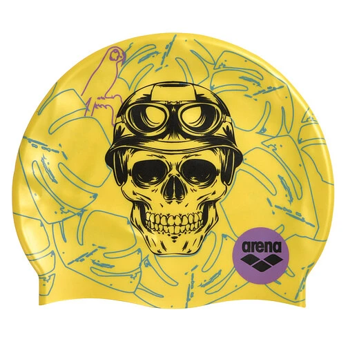 Arena Шапочка для плавания  PRINT JR crazy driving skull