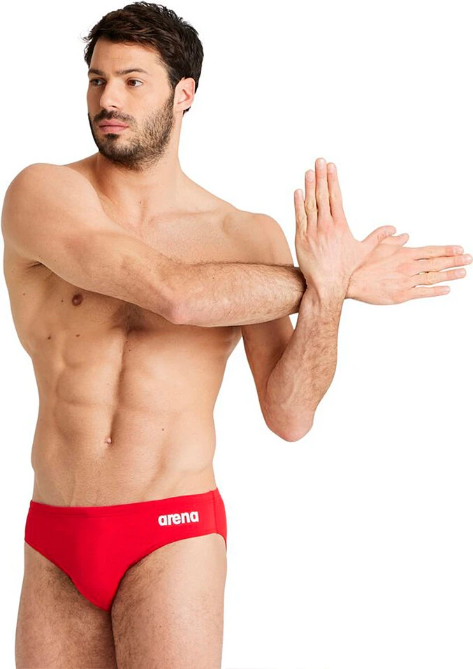 Arena Плавки спортивные TEAM SWIM BRIEF SOLID red-white