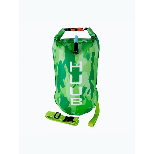 HUUB Буй опознавательный для плавания на открытой воде Safety Tow Float Lime Camo