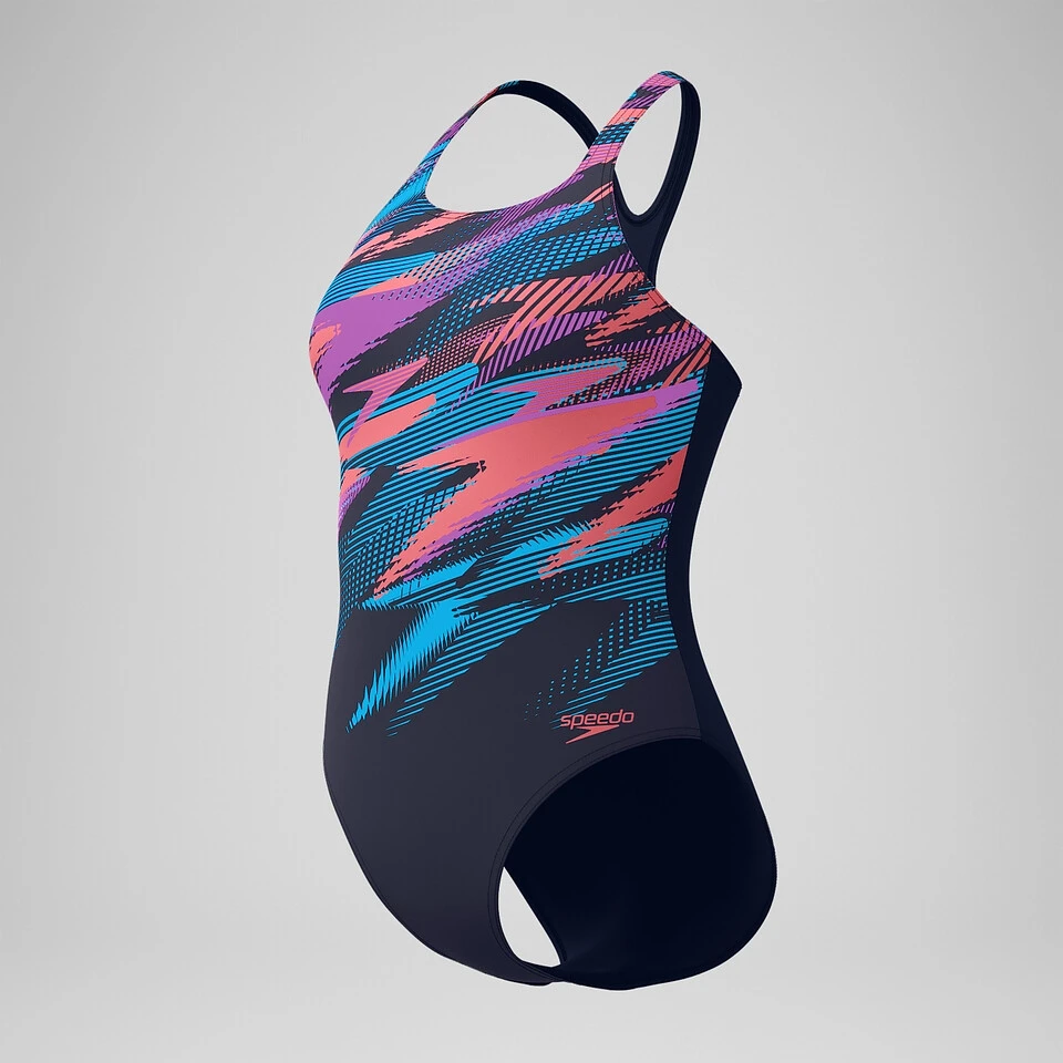 Speedo Купальник Digital Printed Medalist Swimsuit S125 True Navy