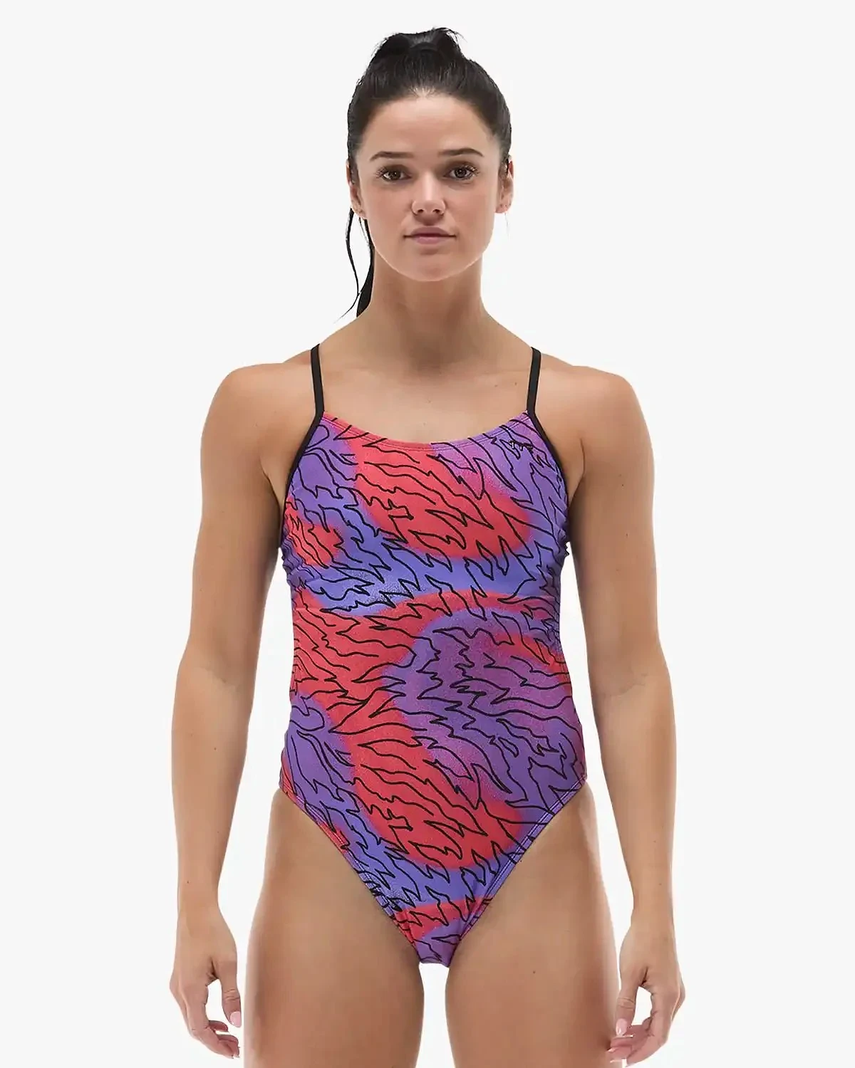 TYR Купальник Durafast Elite Cutoutfit Hodori Orange/Purple
