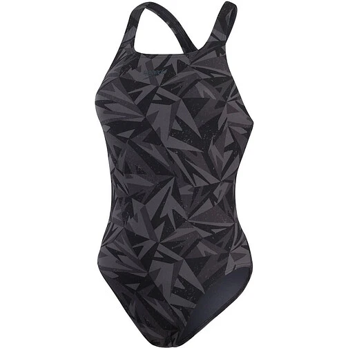Speedo Купальник HYPERBOOM ALLOVER MEDALIST black/grey