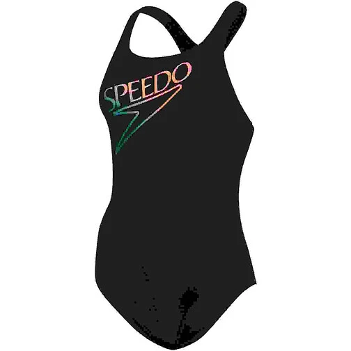 Speedo Купальник Retro Logo Medalist Black/Blue