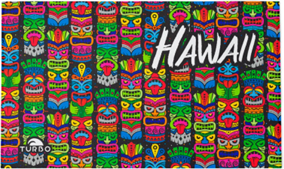 TURBO Полотенце из микрофибры TERRY MICROFIBRE (145 x100cm) HAWAI ART 2021 red
