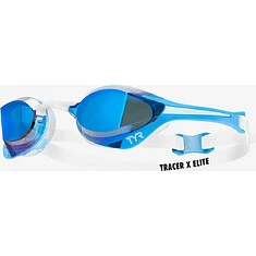 TYR Очки для плавания Tracer-X Elite Racing Mirrored Blue/White