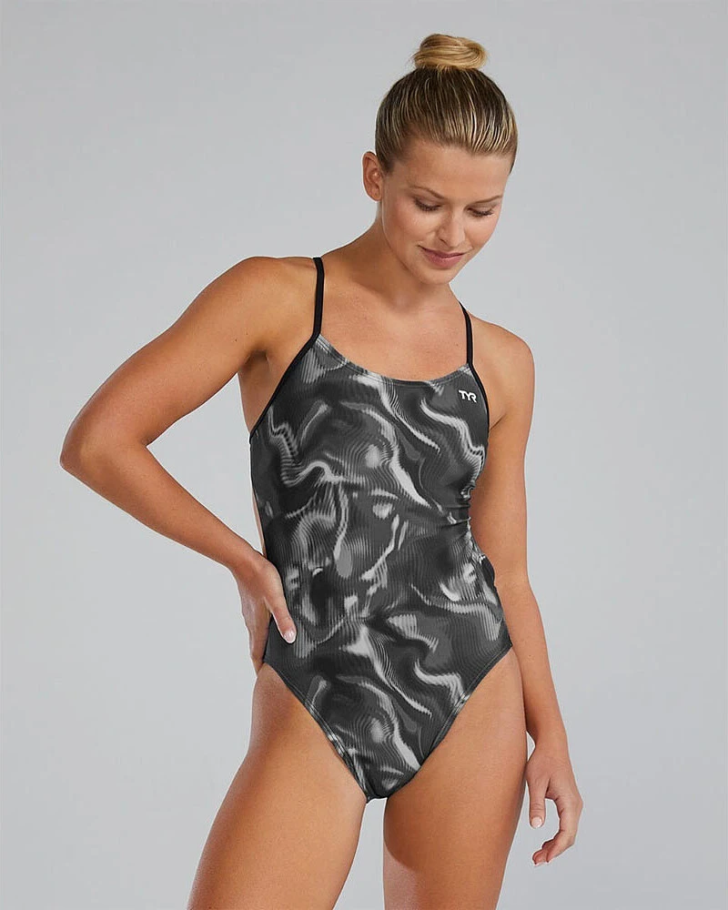 TYR Купальник слитный Wave Rider Cutoutfit Silver