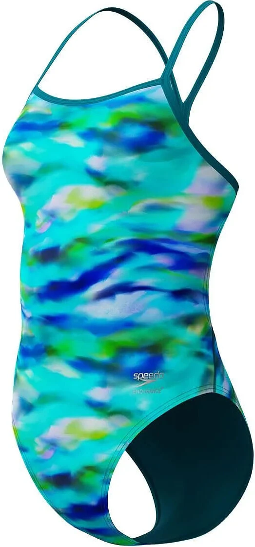 Speedo Купальник Printed V-Back 2.0 Swimsuit Sunset Grove/Green