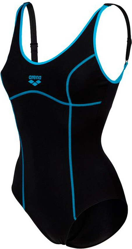 Arena Купальник ARENA TANIA CLIP BACK black-turquoise