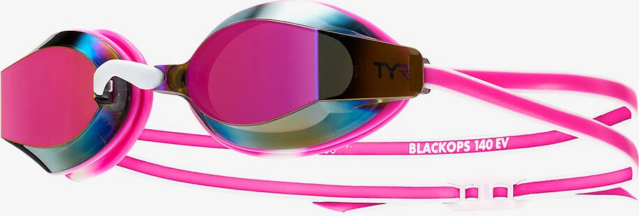 TYR Очки для плавания подростковые Youth Black Ops 140 EV Mirrored Racing Pink/White