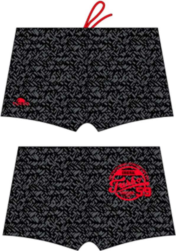 TURBO Плавки спортивные BOXER FULL PRINTED PLAIN COLOR black