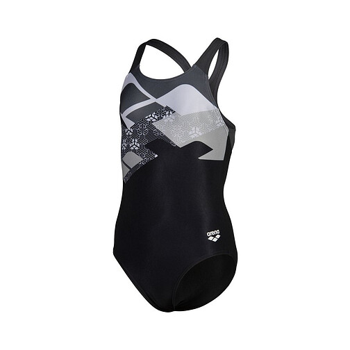Arena Купальник спортивный ARENA LOGO KIKKO SWIM PRO JR bl-asphalt-white multi