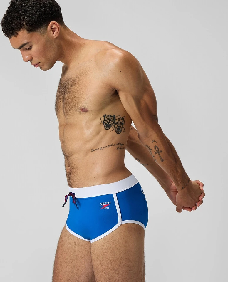Speedo Плавки мужские Men's 3.5'' Logo Brief Blue/White