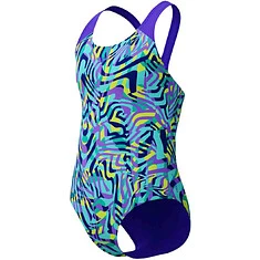 Speedo Купальник детский Girls Digital Allover Splashback Swimsuit Blue/Purple