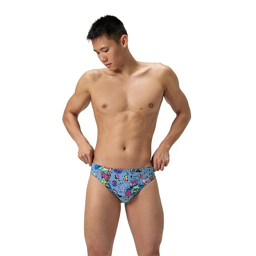 Speedo Плавки мужские ML Printed Brief Blue/Green